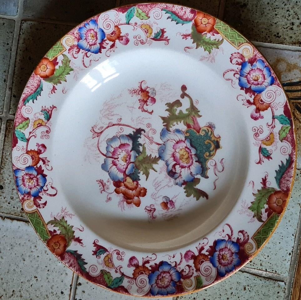 Set 9 porselijnen borden + ovalen schotel - Cauldon England, Ophalen