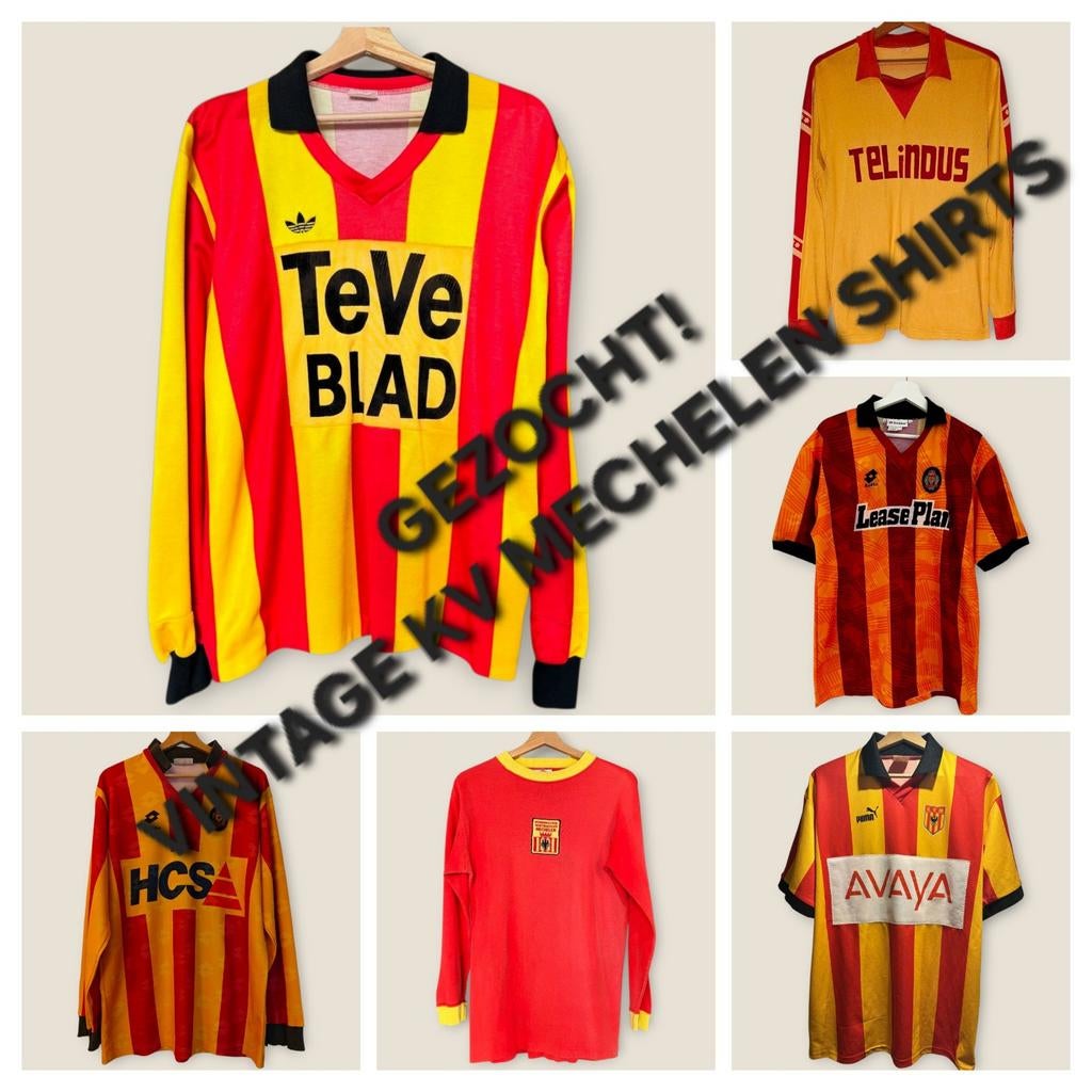 Gezocht: Vintage KV Mechelen shirts, Ophalen of Verzenden