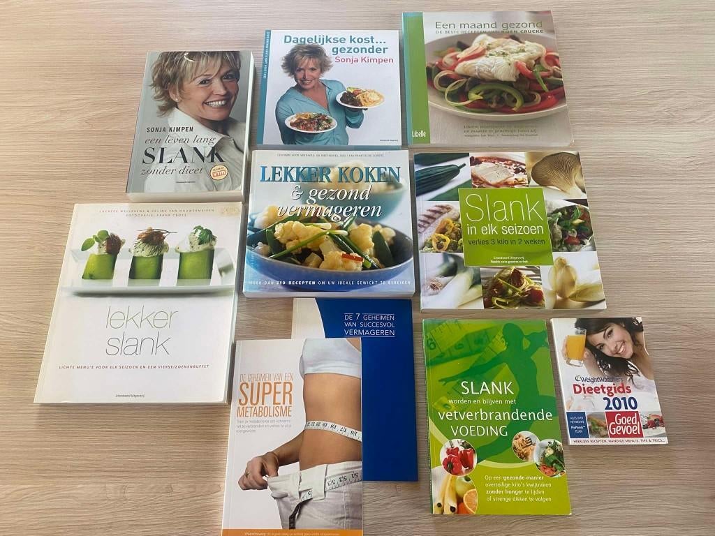 Kookboeken - 9 boeken over gezonde voeding en vermageren, Boeken, Ophalen of Verzenden, Gelezen, Dieet en Voeding