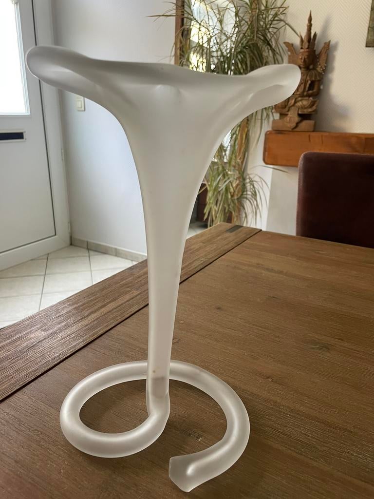 Grand vase verre italien, Enlèvement ou Envoi, Comme neuf, Verre