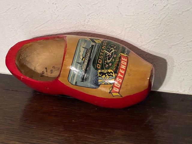 Houten klompje souvenir Oostende, Antiek en Kunst, Curiosa en Brocante, Ophalen