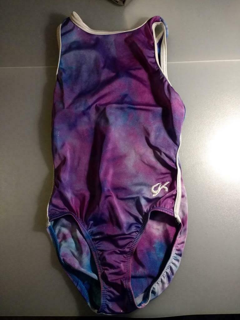 paars-blauw turnpak GK Elite - m.10/12j, Taille enfant de 146 à 140, Enlèvement ou Envoi, Utilisé, Maillot de gymnastique