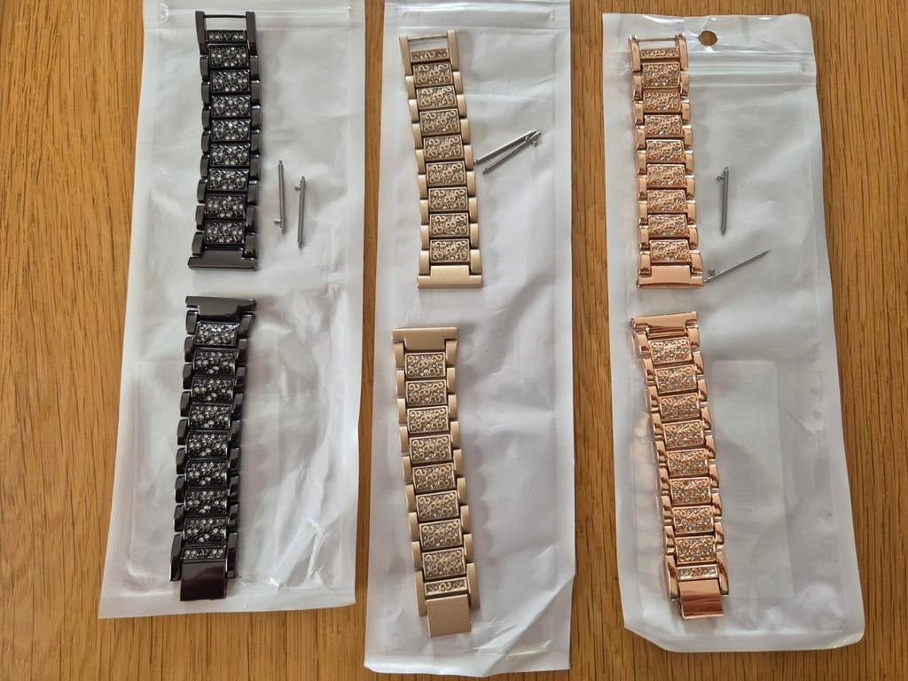 Bracelet pour montre Samsung/Huawei 20mm, Montre-bracelet, Autres marques, Enlèvement ou Envoi, Avec strass