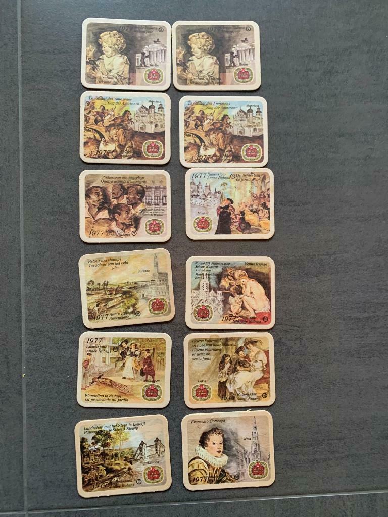 Bierviltjes Stella Artois - Rubensjaar 1977, Verzamelen, Ophalen, Gebruikt, Viltje(s), Stella Artois