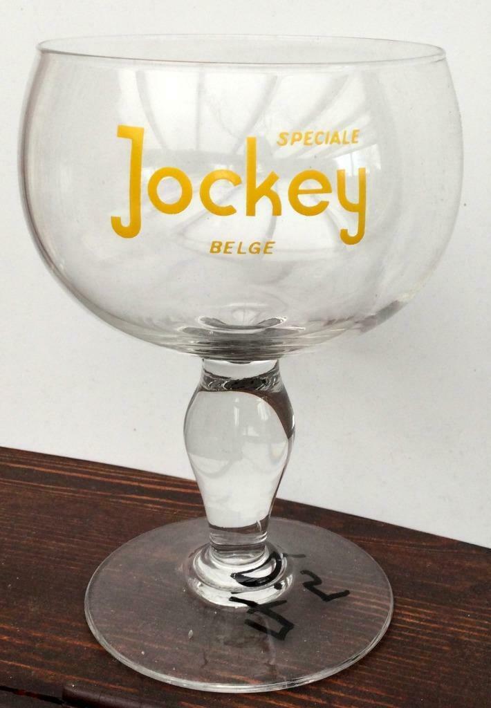 bier brouwerij glas Gévé Jockey Braine-l'Alleud gele tekst S, Collections, Enlèvement ou Envoi, Comme neuf