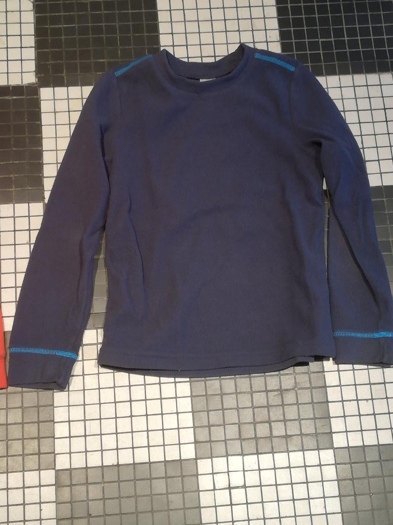 Fleece trui - 140 - 10 jaar - marineblauw, Jongen of Meisje, Trui of Vest, Ophalen of Verzenden, Zo goed als nieuw