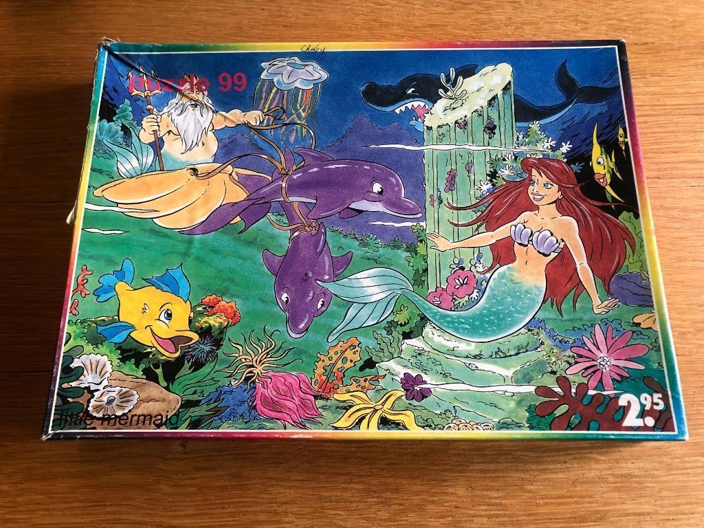 Puzzel: De kleine zeemeermin, Kinderen en Baby's, Ophalen of Verzenden, Meer dan 50 stukjes, Gebruikt, 4 tot 6 jaar