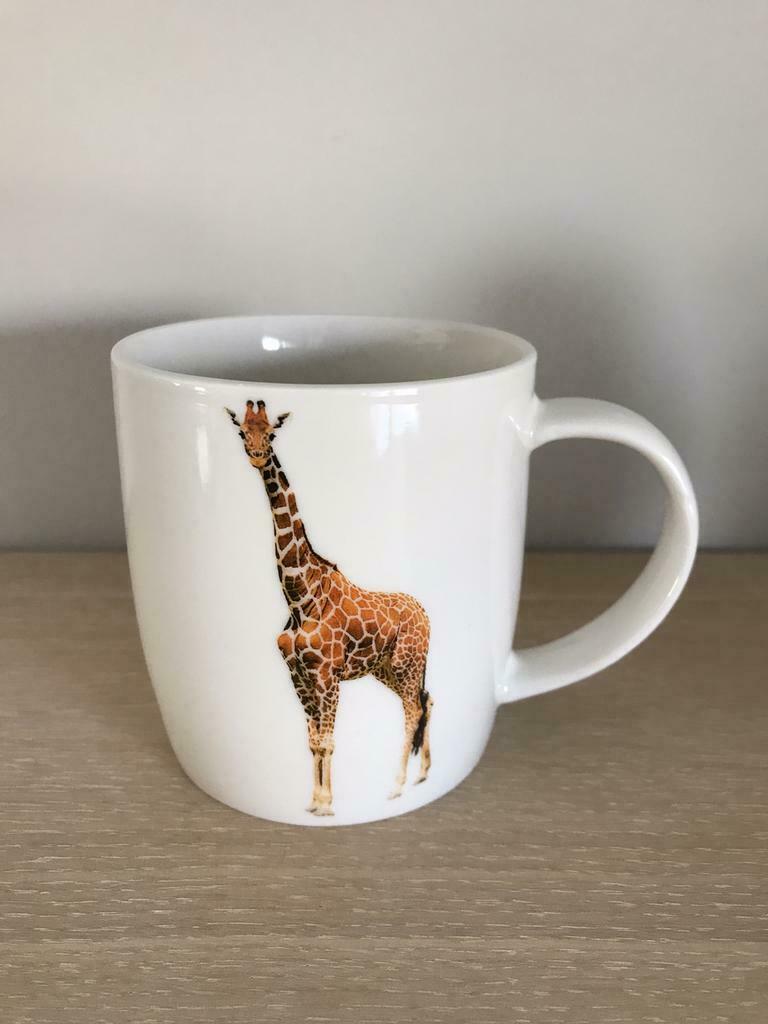 Mok met giraf, tas voor koffie, thee, soep,... met giraf, Huis en Inrichting, Ophalen of Verzenden, Nieuw, Overige stijlen, Kop(pen) en/of Schotel(s)
