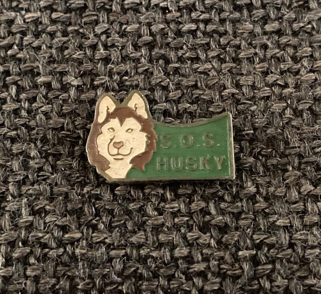 PIN - SOS HUSKY - HOND - CHIEN - DOG, Verzenden, Gebruikt, Dier of Natuur, Speldje of Pin