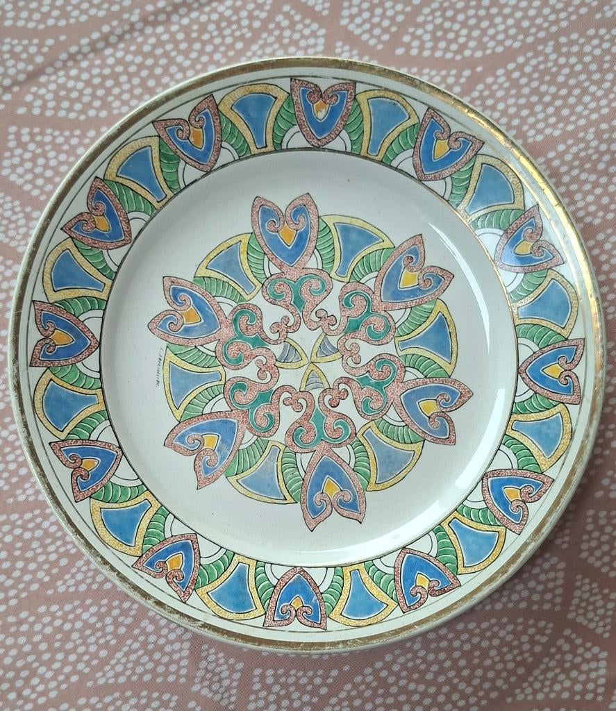 Assiette en faïence de saint Ghislain 1942 (Belgique), Antiek en Kunst, Ophalen of Verzenden