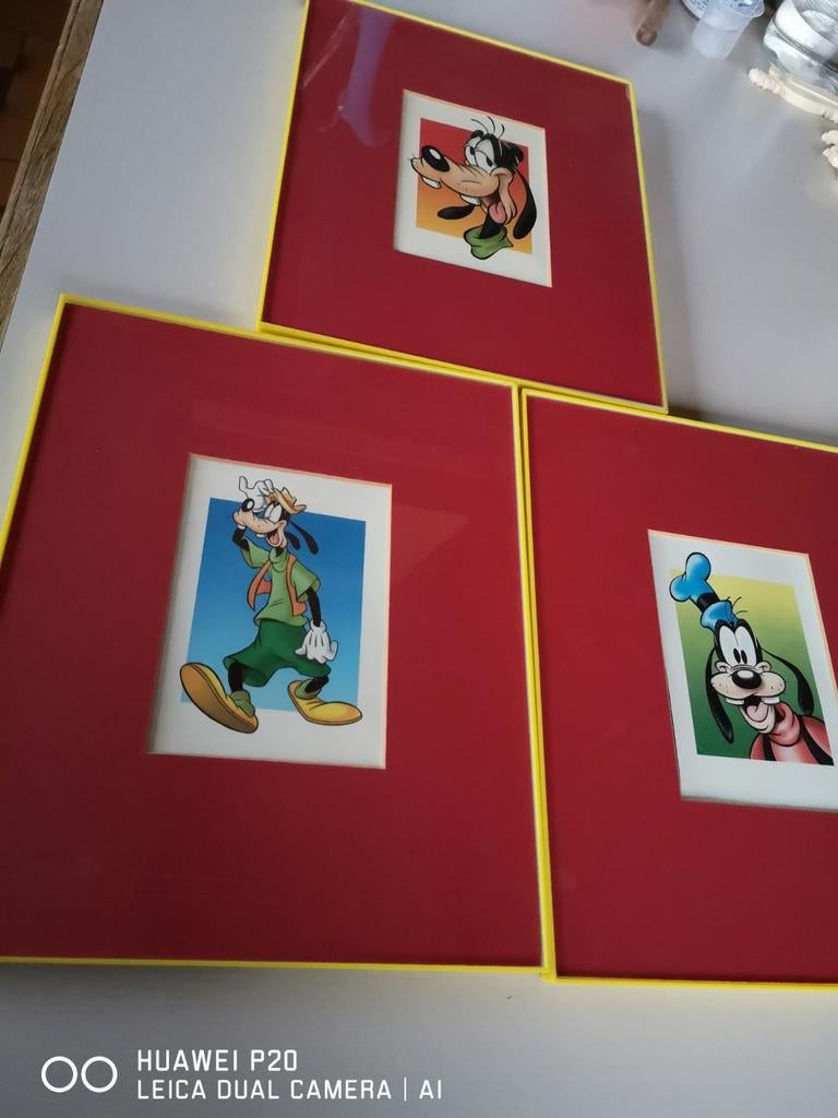 3 lijsten met Disney figuur" Goofy. Prijs voor de 3 stuks, Ophalen of Verzenden
