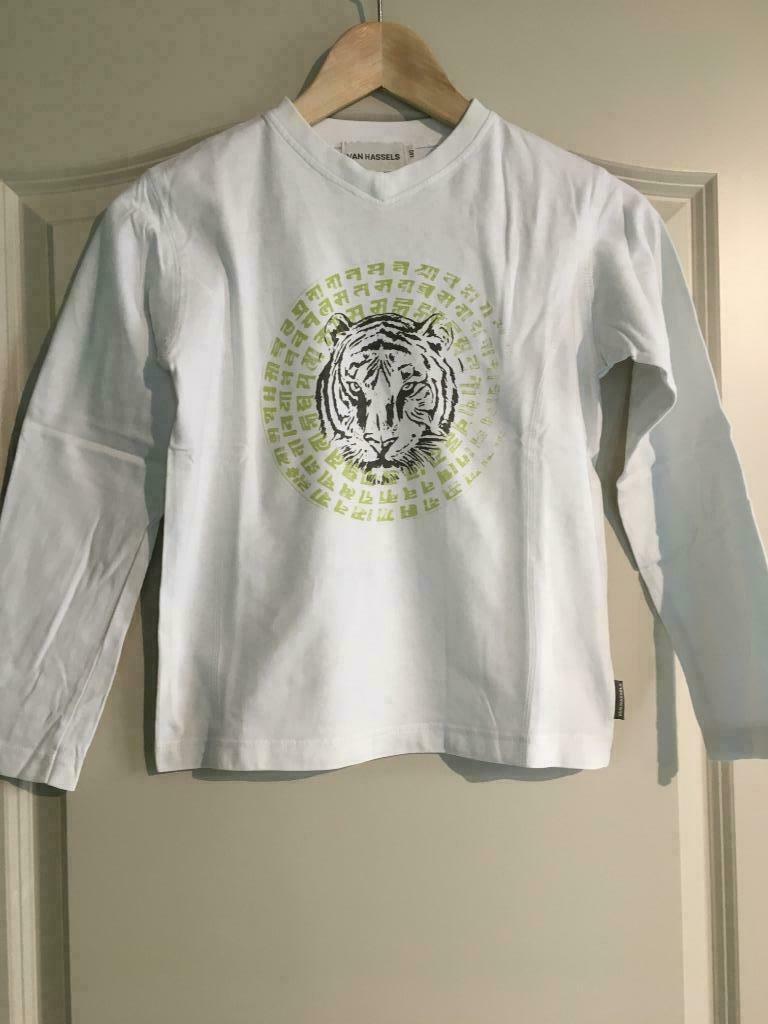 Witte longsleeve Van Hassels 10 jaar, Garçon, Van Hassels, Enlèvement ou Envoi, Chemise ou À manches longues