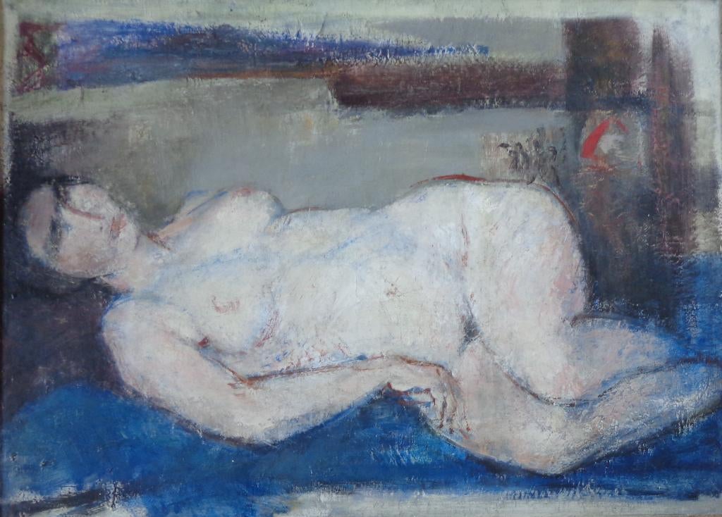 L. HEYNINCK / NAAKTE VROUW / OLIEVERF / 88x118cm / KADER SIG, Enlèvement
