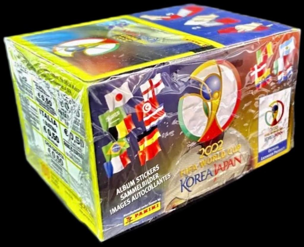 Panini WK 2002 Japan Zuid Korea Box 100 Zakjes Display, Verzamelen, Verzenden, Nieuw, Poster, Plaatje of Sticker