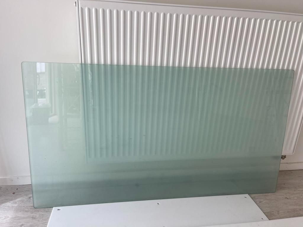 Glazen tafel 150 x 80 x 1cm - Nieuwstaat, Ophalen, 100 tot 150 cm, Nieuw, 50 tot 100 cm