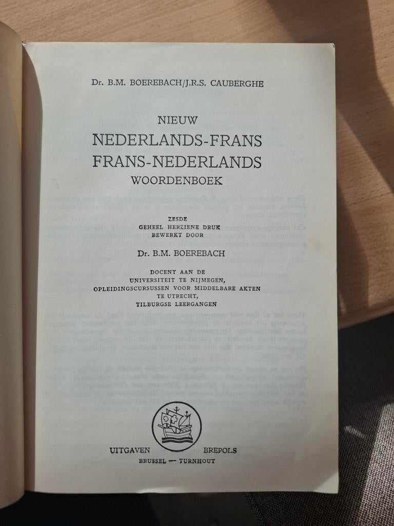 Nieuw Frans woordenboek Brepols 6e editie 1965, Boeken, Verzenden, Frans