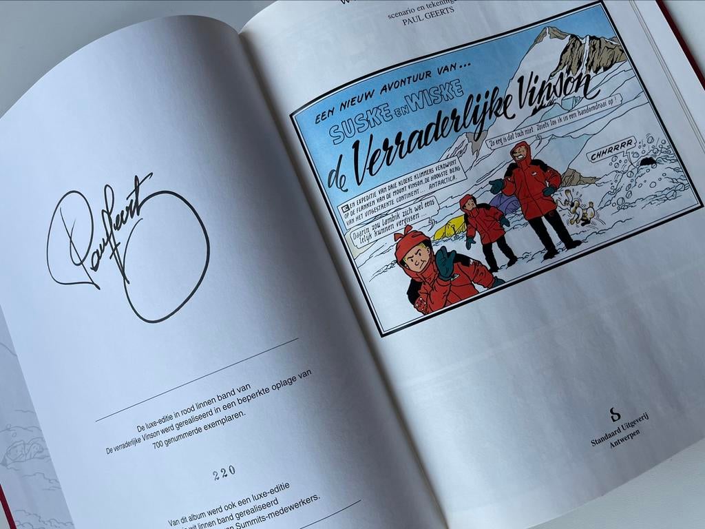 Suske en Wiske luxe de verraderlijke vinson gesigneerd, Enlèvement ou Envoi, Neuf
