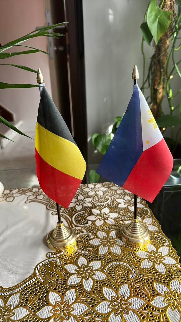 Belgisch en Filippijns vlaggetje, Ophalen of Verzenden, Zo goed als nieuw