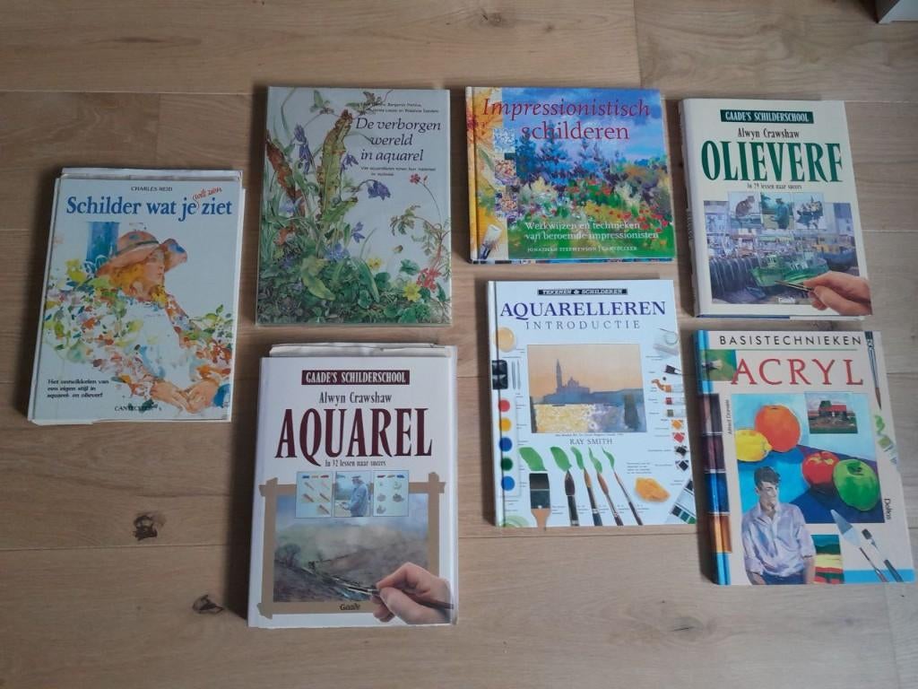 Boeken verftechnieken, Livres, Loisirs & Temps libre, Enlèvement, Utilisé, Dessin et Peinture, Diverse auteurs