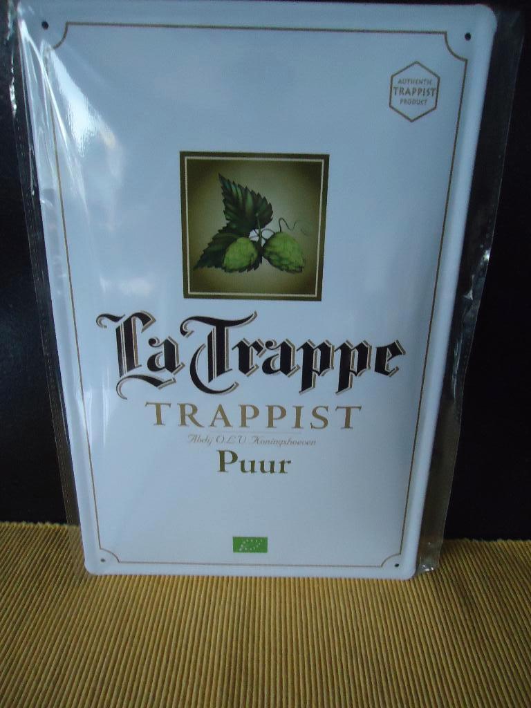 La Trappe Trappist Puur rechthoekig metaalbord, Enlèvement ou Envoi, Neuf, Panneau, Plaque ou Plaquette publicitaire, La Trappe