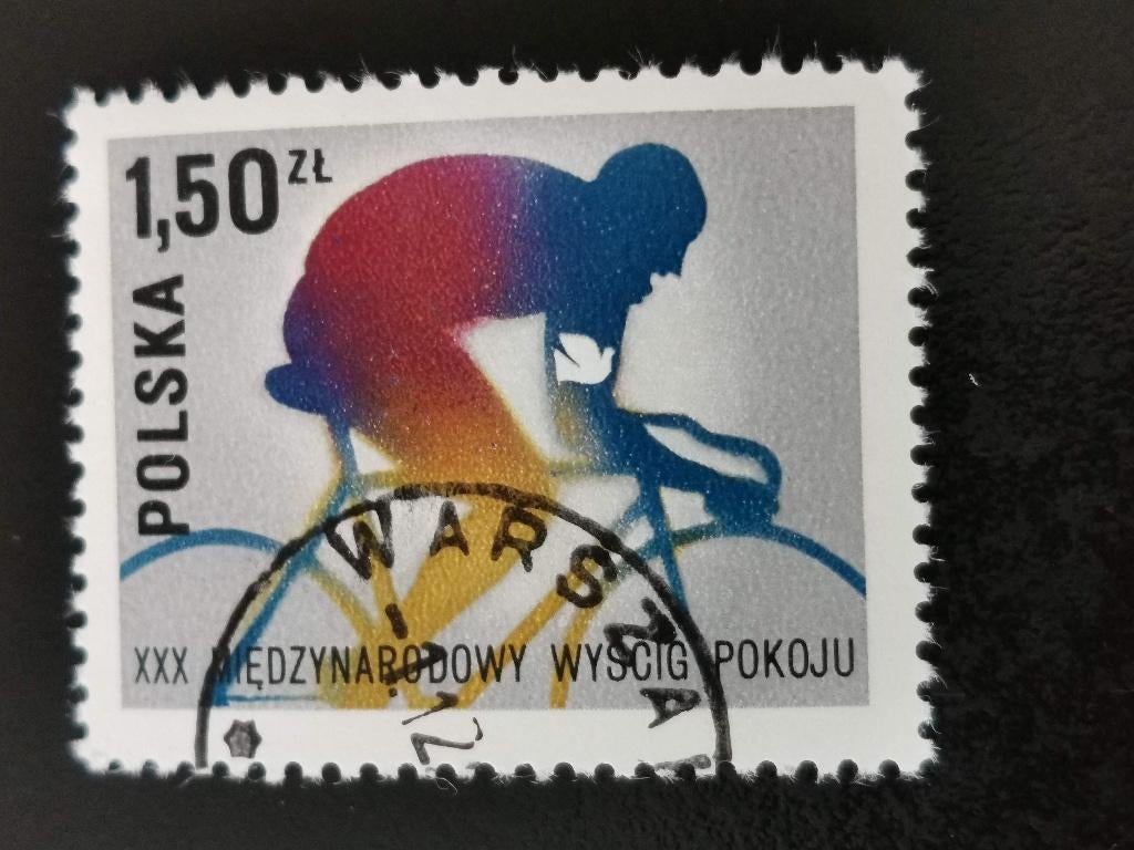 Polen 1977 - sport - wielrennen, Postzegels en Munten, Ophalen of Verzenden, Polen, Gestempeld