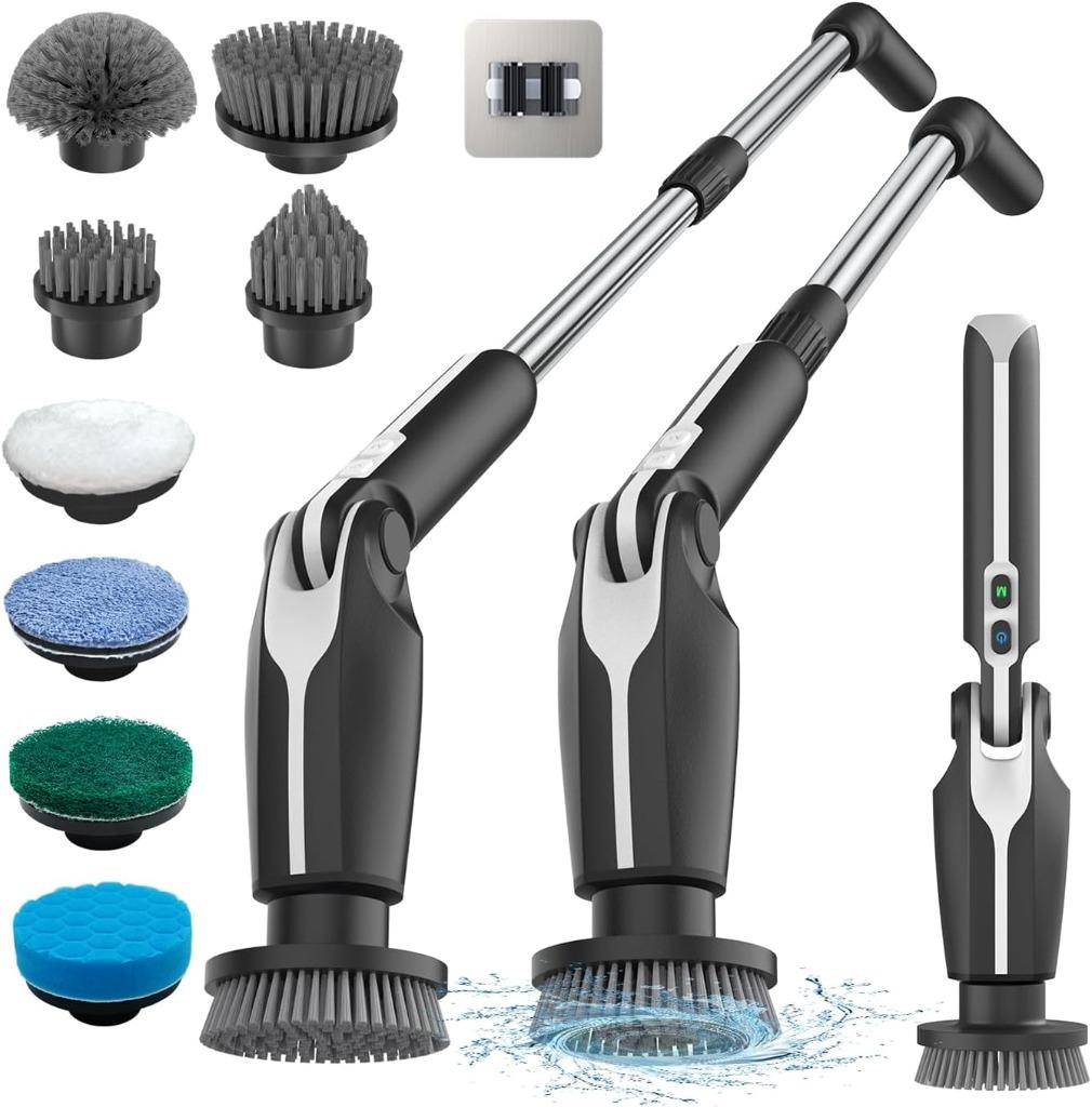 Brosse de nettoyage électrique avec 8 têtes de brosse interc, Bricolage & Construction, Enlèvement ou Envoi, Neuf