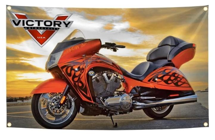 Grote vlaggen Victory Motorcycles (150x90cm), Ophalen of Verzenden, Nieuw