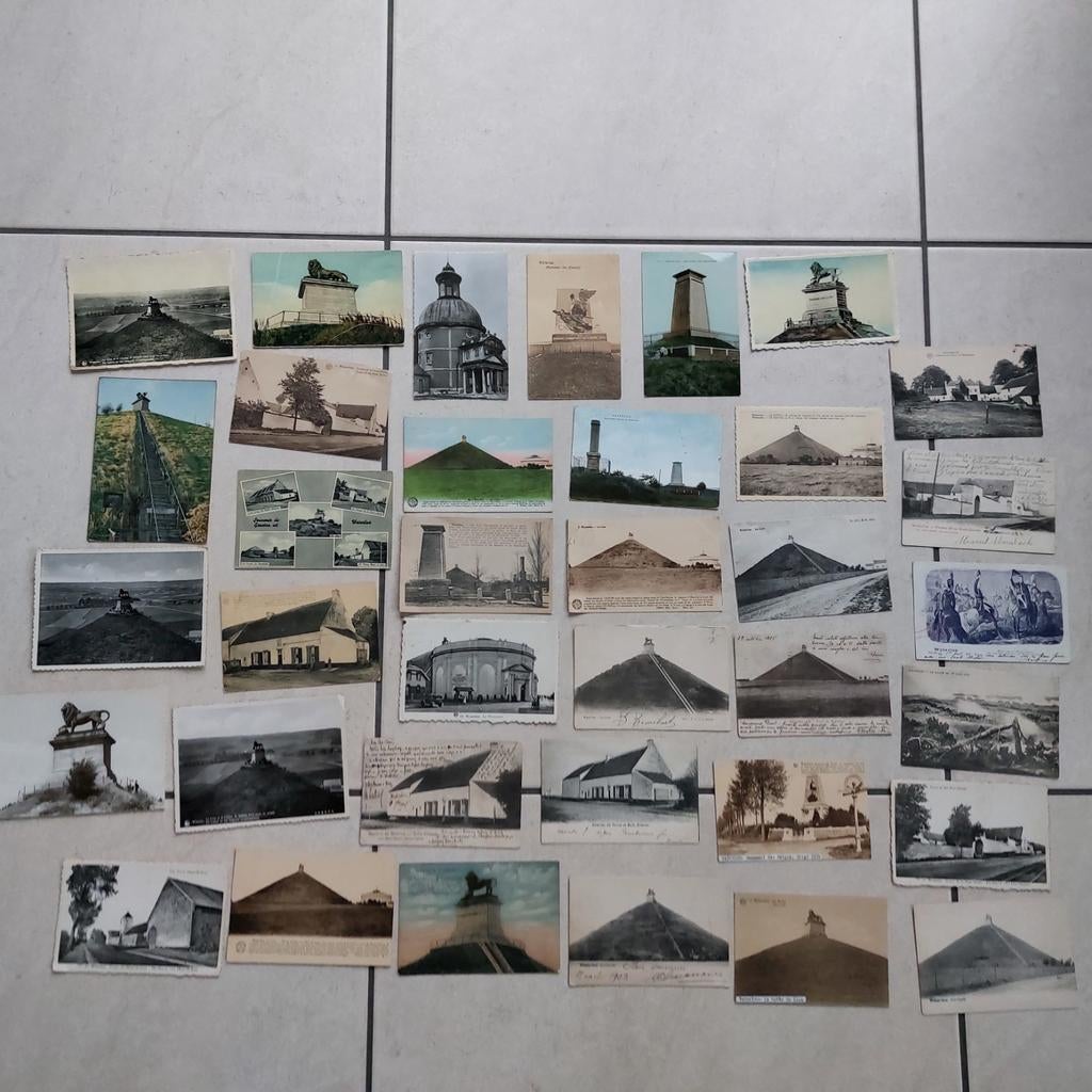Mooi lot oude postkaarten van Waterloo, Enlèvement ou Envoi
