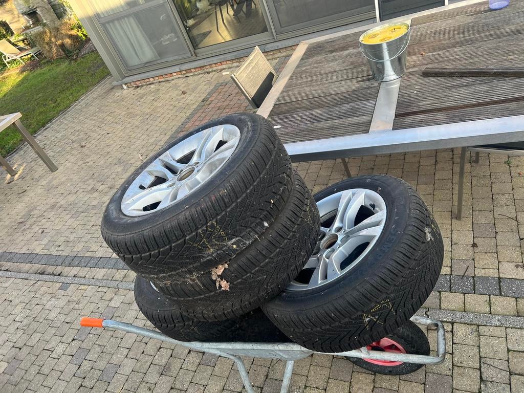 Velgen + winterbanden bmw e46, Enlèvement, Utilisé