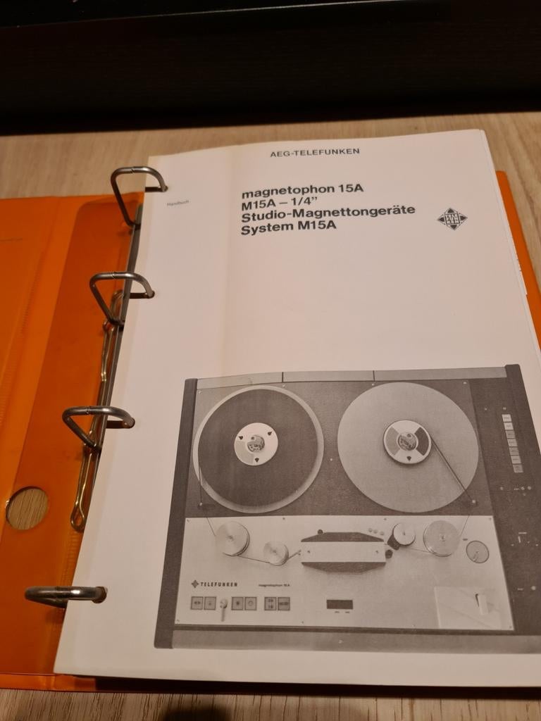 Technische handleiding Magnetophon 15A AEG Telefunken, Ophalen of Verzenden