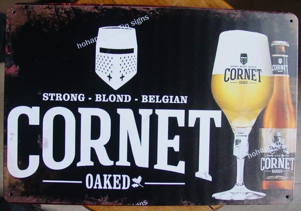 CORNET REKLAME -METAAL-, Ophalen of Verzenden