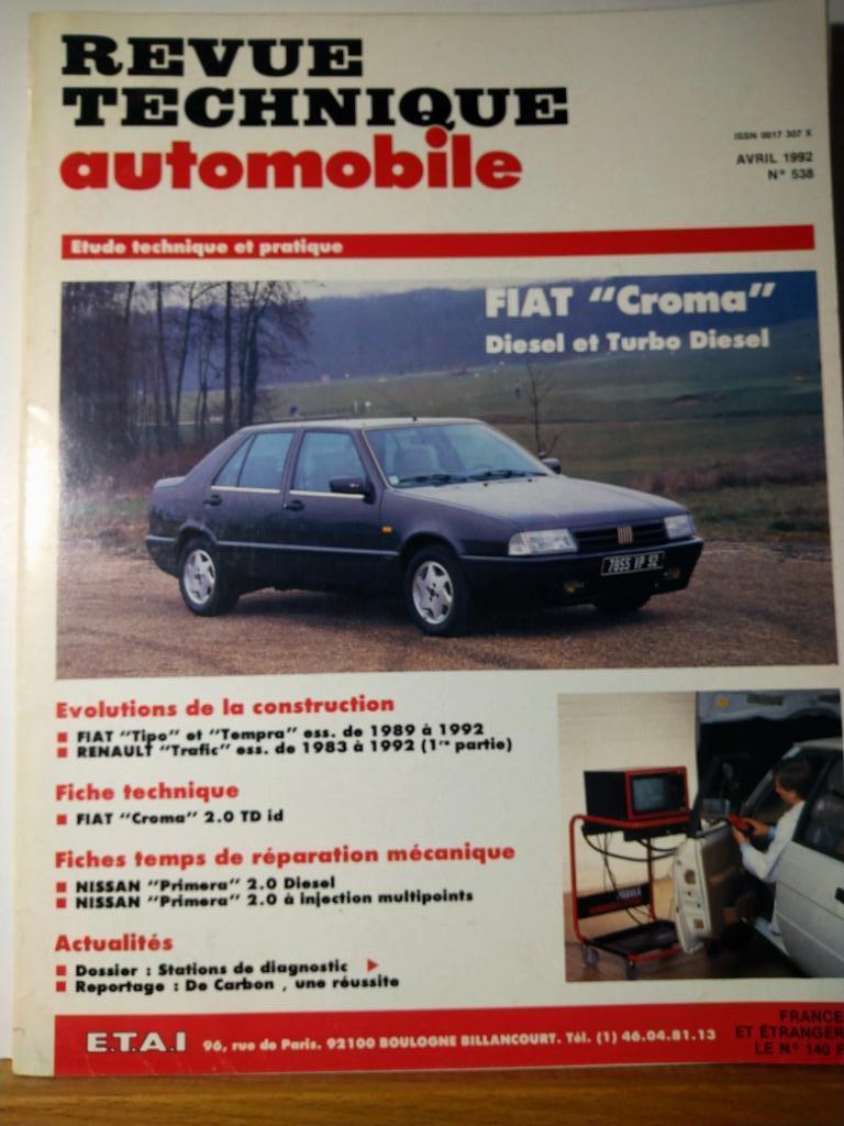 RTA - Fiat Croma - Tipo et Tempra - n 538, Verzenden