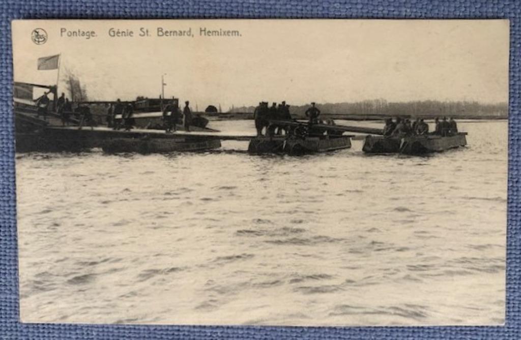 2) HEMIXEM - Hemiksem - Pontage Génie St Bernard - ca. 1920, Verzamelen, Ophalen of Verzenden, 1920 tot 1940, Gelopen, Antwerpen