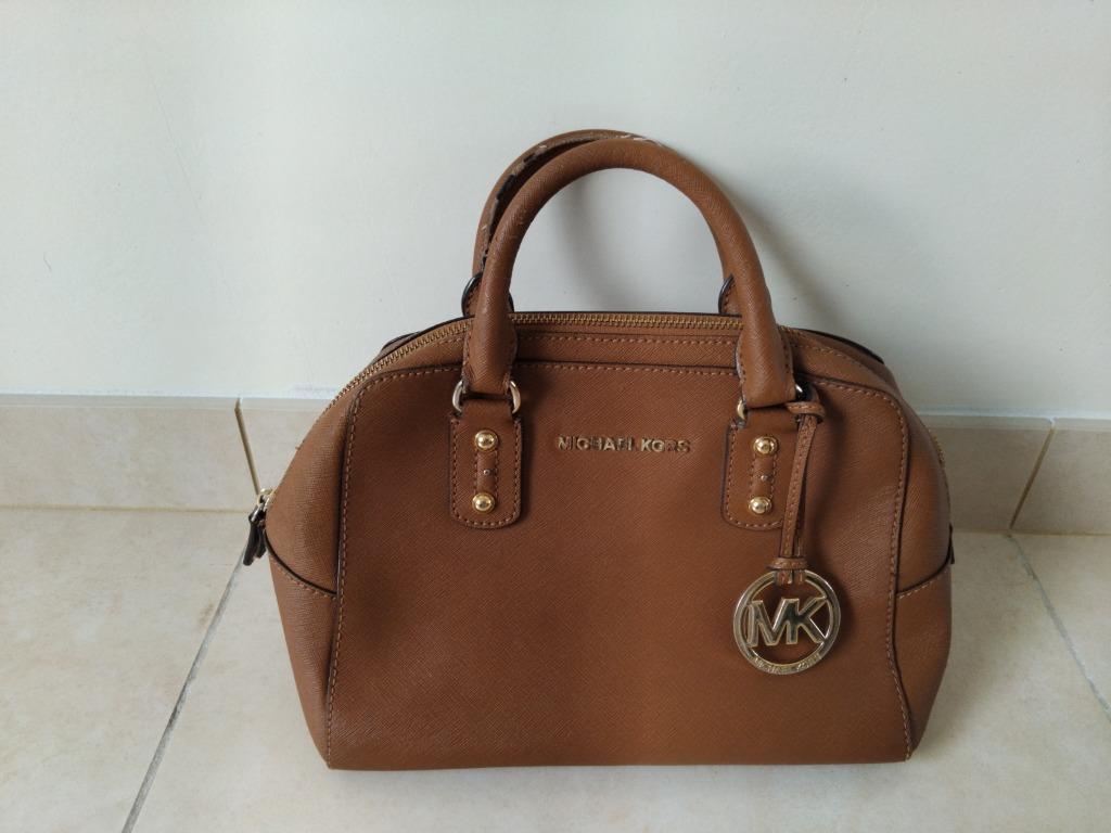 Michael Kors handtas, Ophalen of Verzenden, Gebruikt, Bruin, Handtas