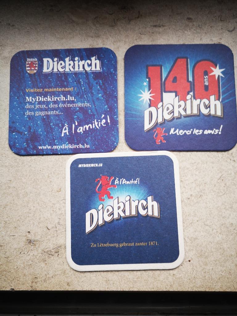 3 sous-verres à bière Diekirch, Enlèvement ou Envoi, Neuf
