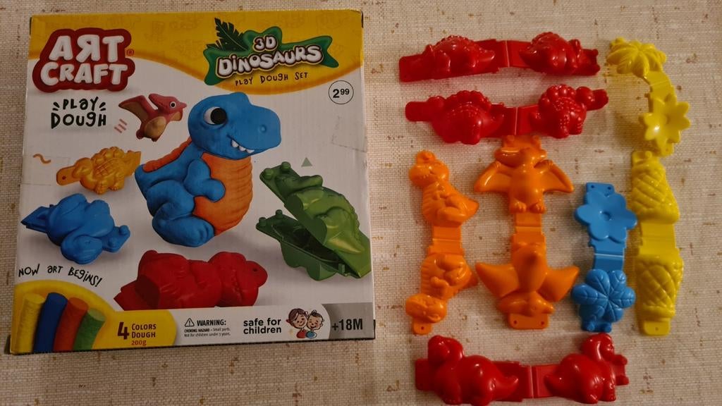 Play-Doh dino opvulvormen, Kinderen en Baby's, Speelgoed | Educatief en Creatief, Ophalen, Zo goed als nieuw