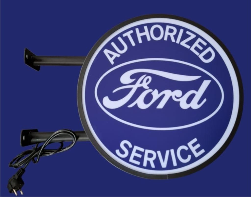 Ford authorized service dubbelzijdige verlichting lamp kado, Verzamelen, Ophalen of Verzenden, Nieuw, Lichtbak of (neon) lamp