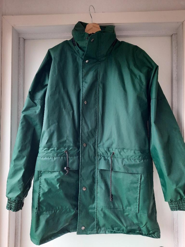 Warme regenjas maat L, Ophalen of Verzenden, Zo goed als nieuw, Maat 52/54 (L), Groen