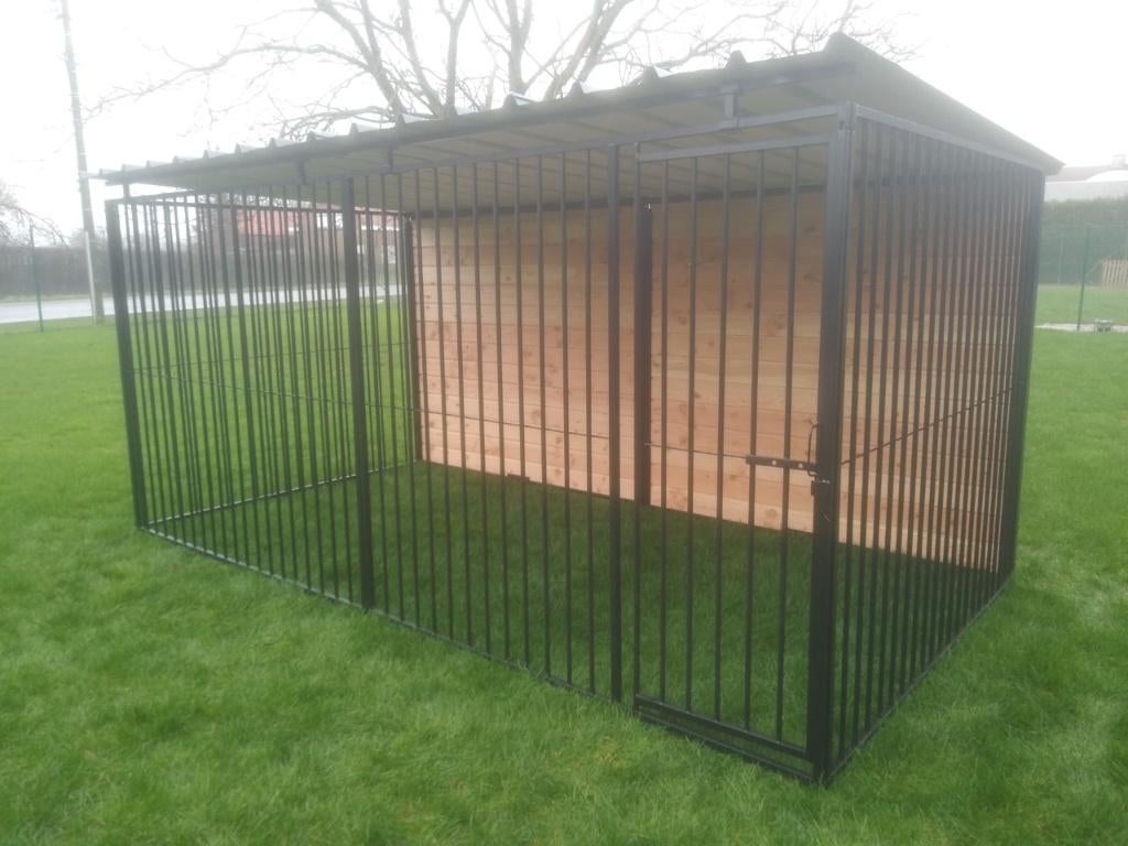 hondenren hondenrennen hondenkennel ZWART, Hondenkennel, 110 cm of meer, 100 cm of meer, Nieuw