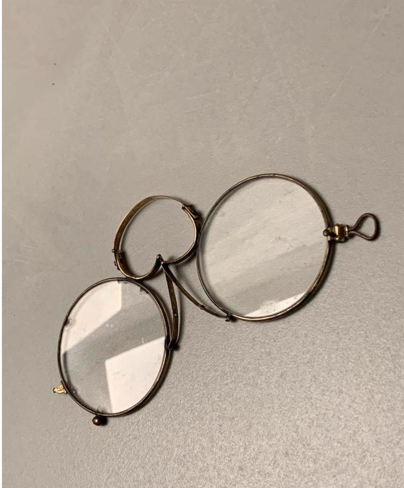 Antiek pince-nez bril (ca. 1880–1920), Antiek en Kunst, Ophalen of Verzenden