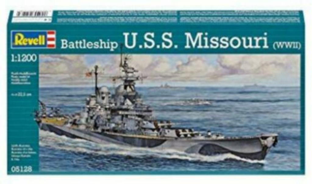 REVELL 05128 battleship U.S.S. MISSOURI échelle 1/1200, Hobby & Loisirs créatifs, Modélisme | Bateaux & Navires, Enlèvement ou Envoi