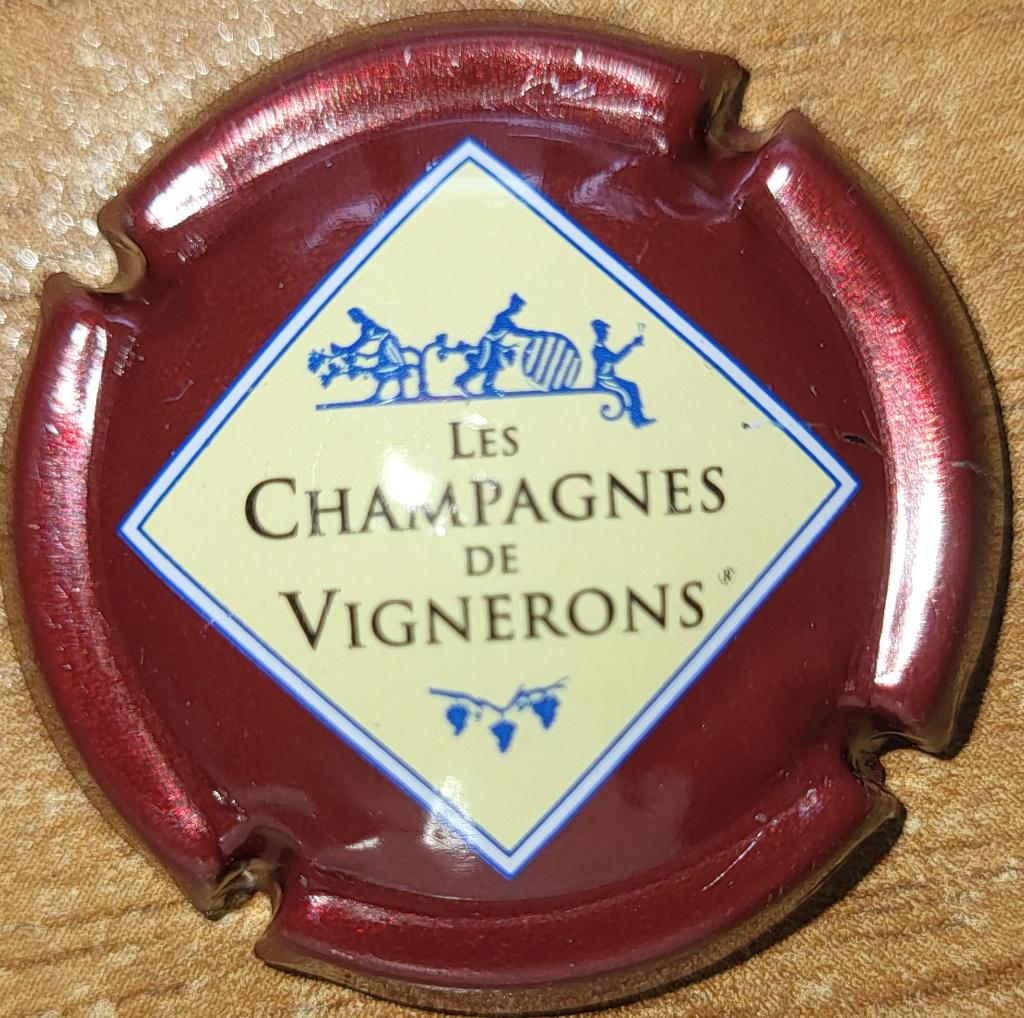 Capsule Champagne de VIGNERONS crème & bordeaux nr.665a, Ophalen of Verzenden, Nieuw, Frankrijk, Champagne