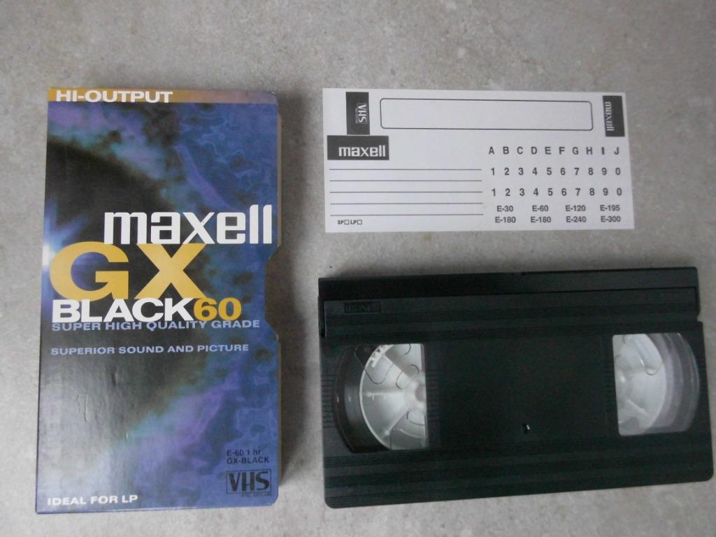 NIEUW 1 VHS "MAXELL" GX Zwart 60, Ophalen of Verzenden, Nieuw, MAXELL