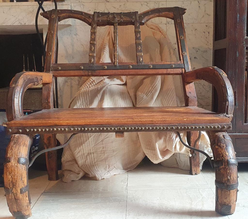 Banc en bois massif, Enlèvement, Comme neuf, Bois de teck