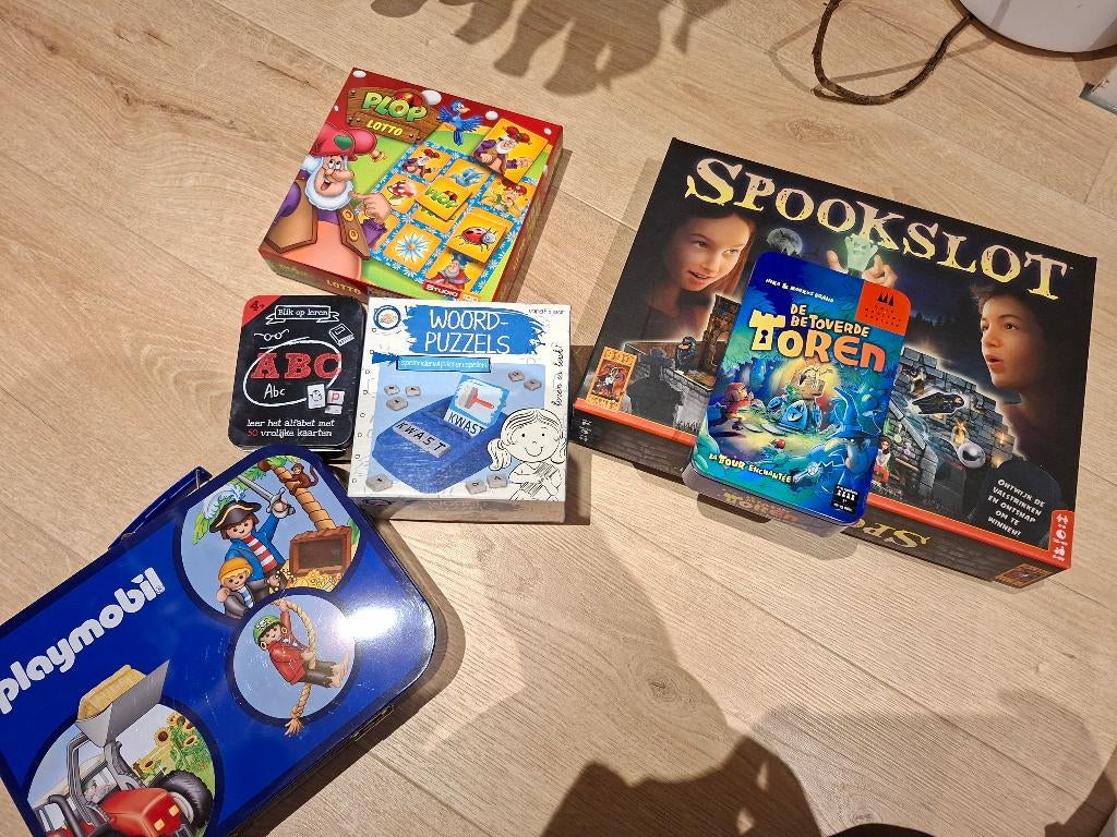 Spelletjes/puzzels spookslot, memory Plop (prijs geheel)), Enlèvement, Comme neuf