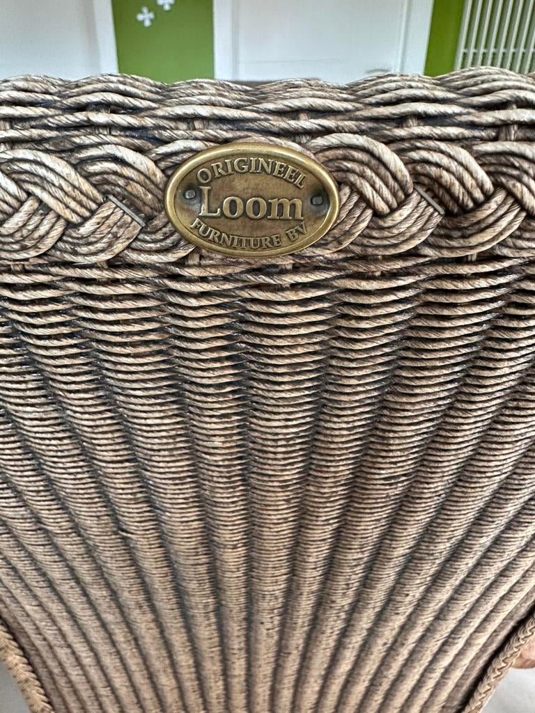 4 rieten stoelen Loom, Huis en Inrichting, Ophalen, Gebruikt, Bruin, Riet of Rotan