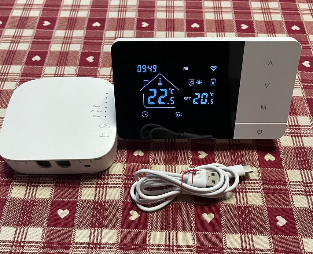 Thermostat inteligent wifi sans fil pour chaudière, Doe-het-zelf en Bouw, Thermostaten, Ophalen, Slimme thermostaat, Zo goed als nieuw