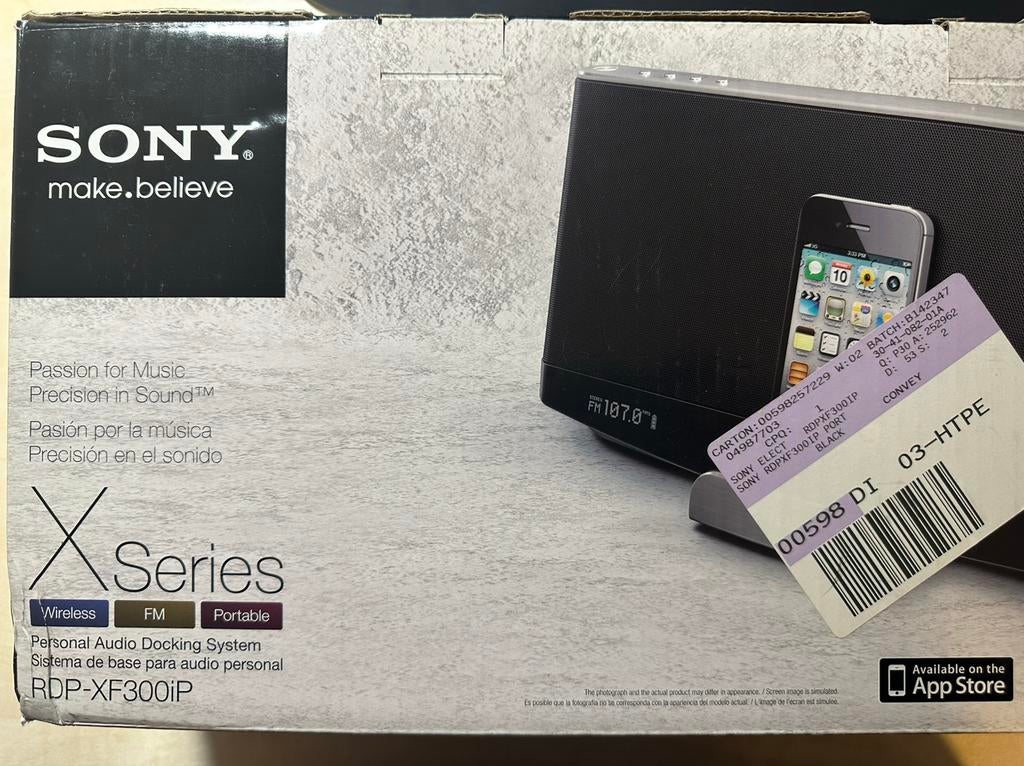 Sony Audio Docking Station RDP-XF300iP, Ophalen of Verzenden, Zo goed als nieuw