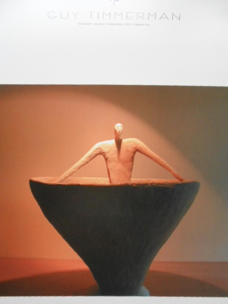 Affiche de la sculpture « Transfer » de Guy Timmerman en pie, Enlèvement ou Envoi, Comme neuf, Guy Timmerman