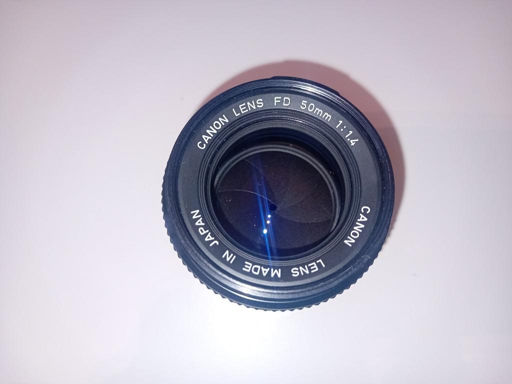 Canon FD 50 mm f/ 1.4 (objectif), Enlèvement ou Envoi, Utilisé, Lentille standard